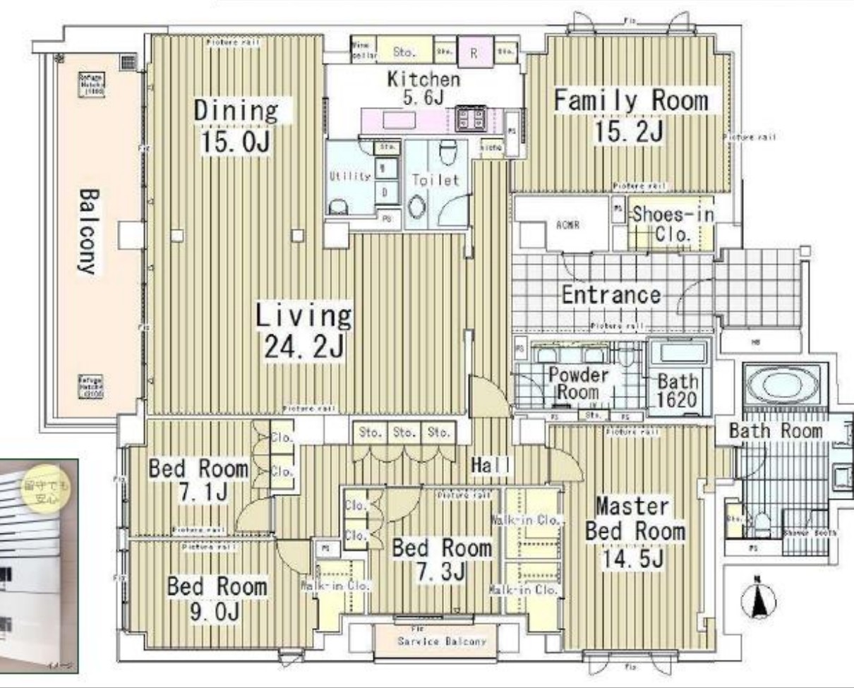Garden Takanawa Room 203 floor plan