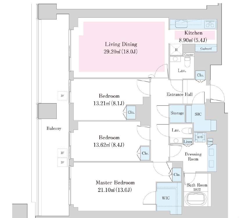 Floor plan of La Tour Mejiro Otodomeyama Room B206