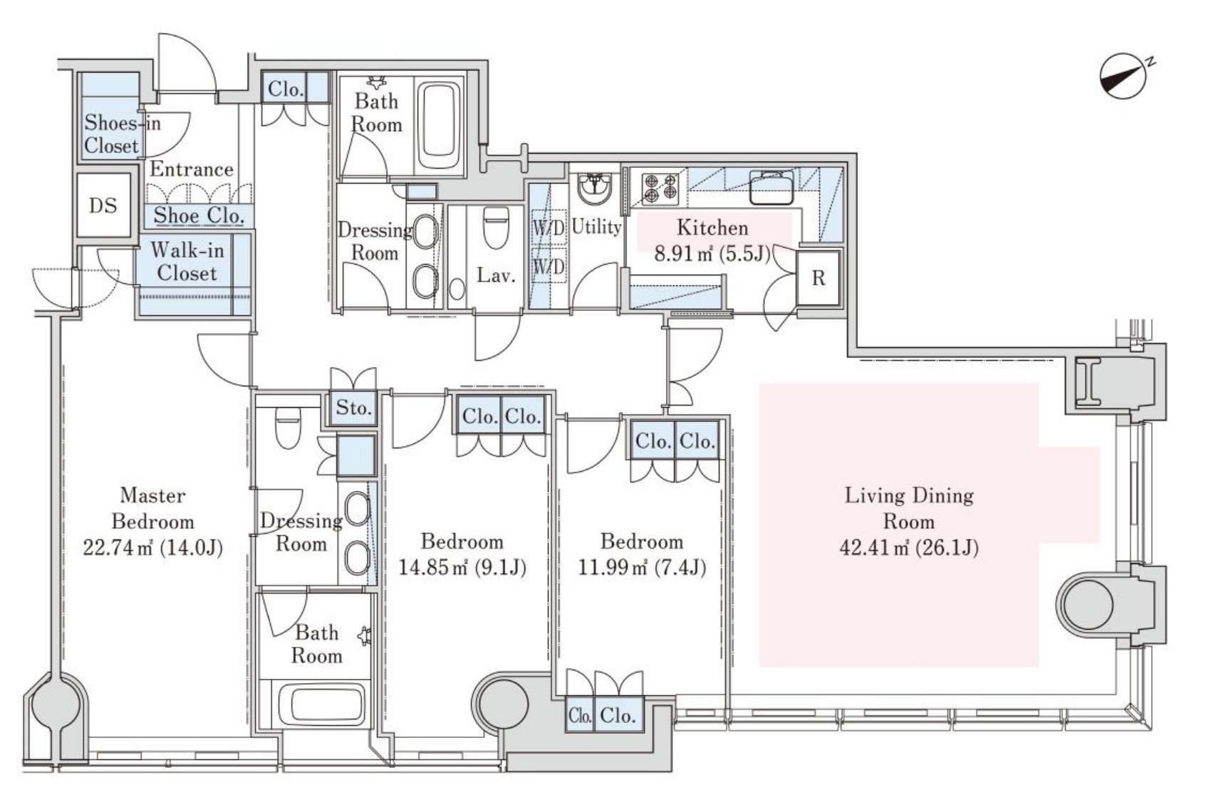 La Tour Mita Room 3506 — Floor Plan