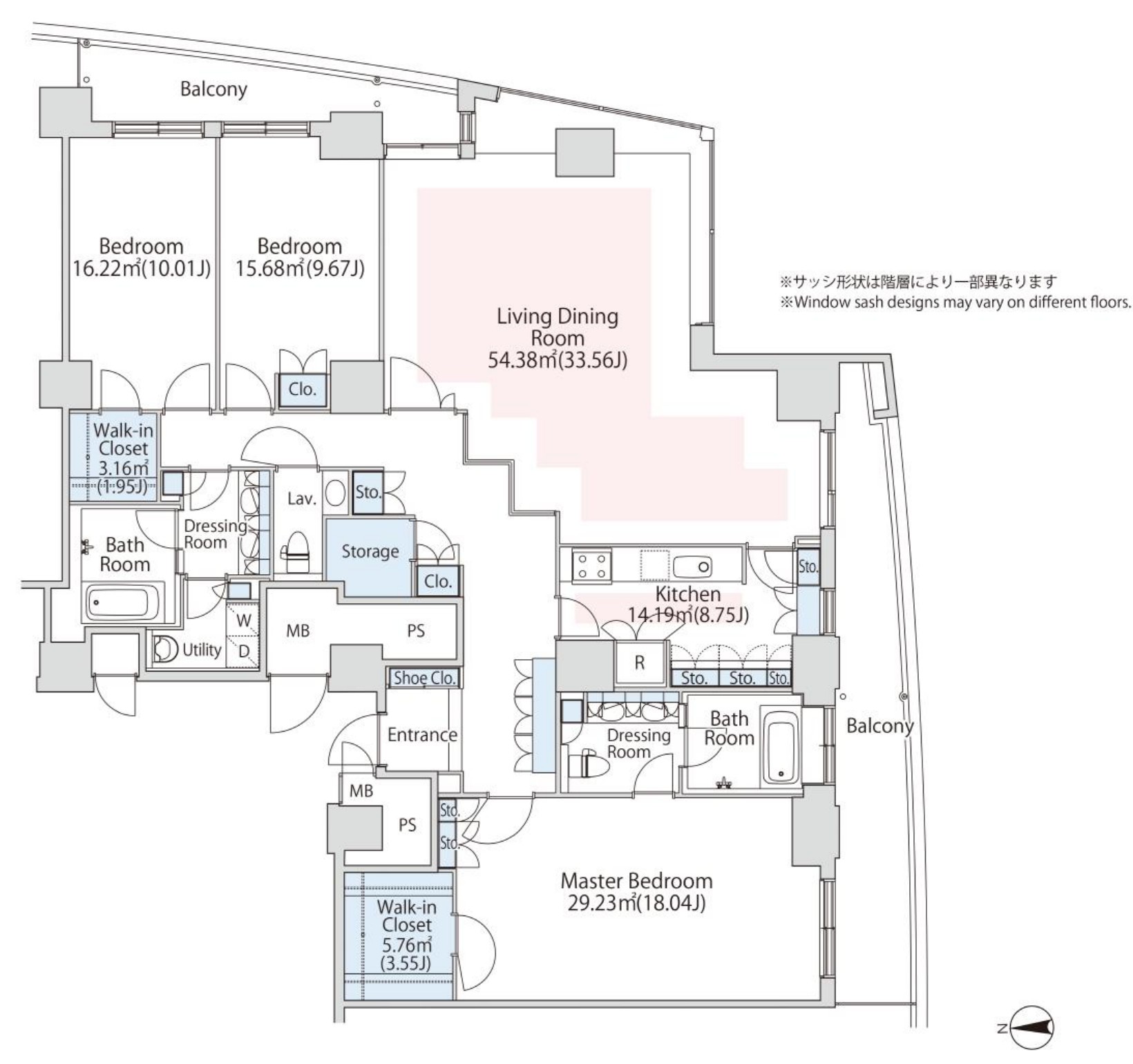La Tour Shiodome Room 5003 floor plan