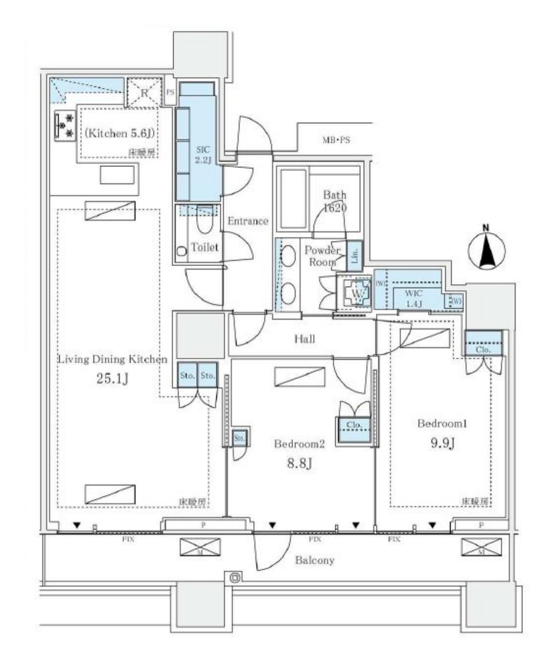 Mita Garden Hills South Hill Room 904 — Floor Plan
