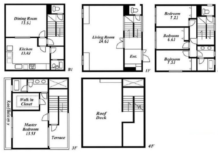 Floor plan of Terrace Nogizaka Room 101