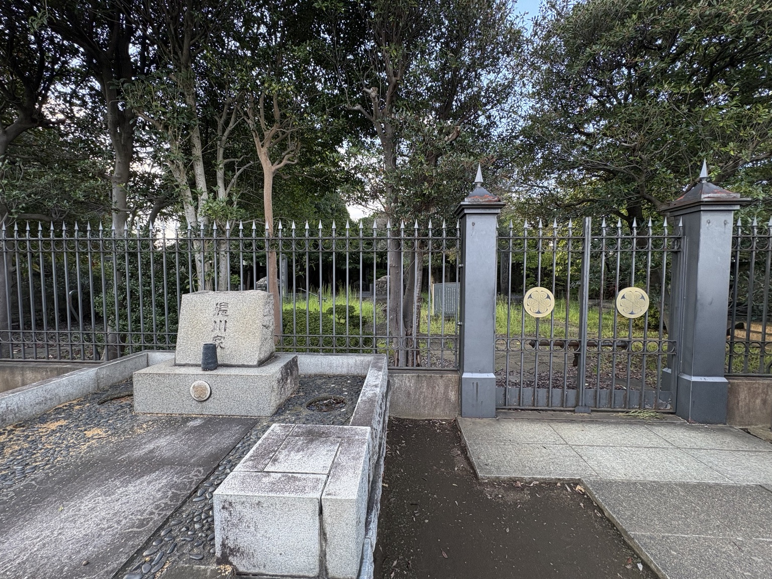 The gated grave of Tokugawa Yoshinobu at Yanaka Cemetery, Tokyo
